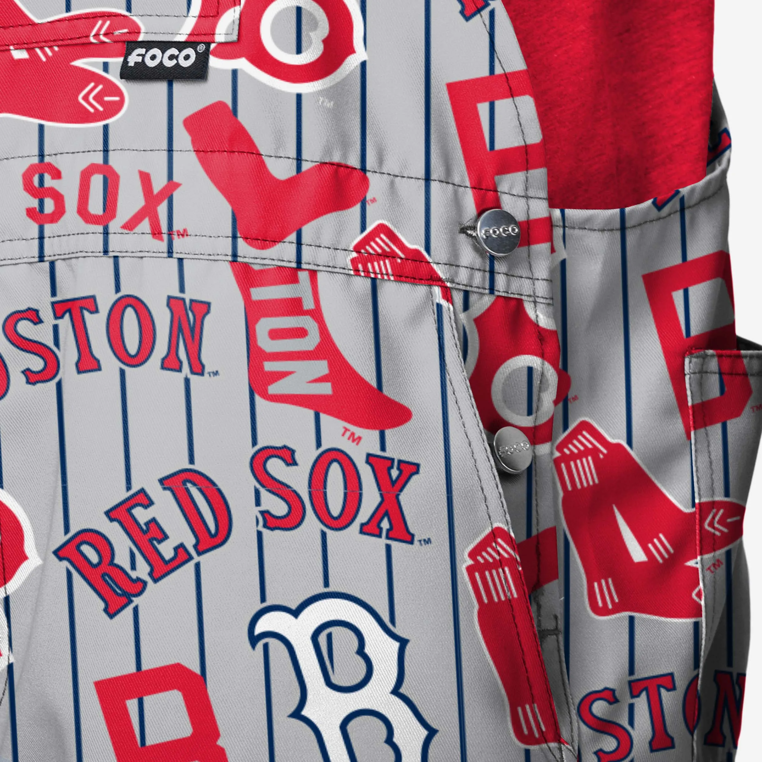 Boston Red Sox Mens Historic Print Bib Shortalls