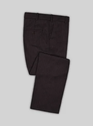 Brown Pinstripe Pants