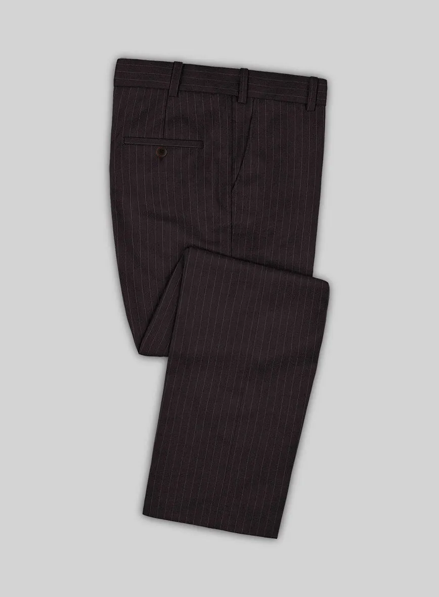 Brown Pinstripe Pants