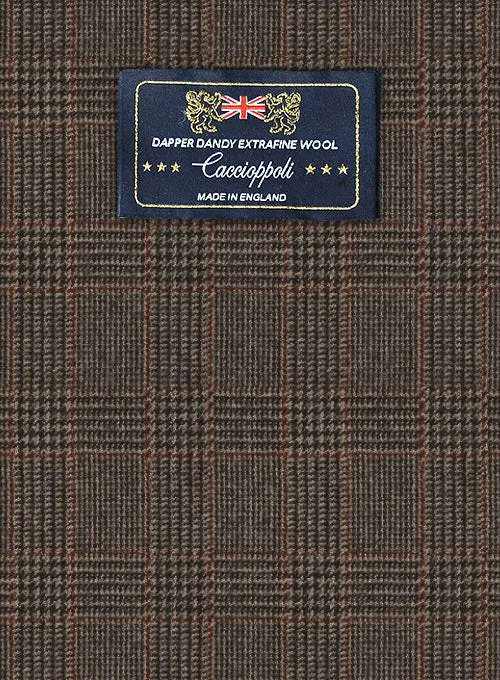Caccioppoli Dapper Dandy Ingel Brown Wool Pants