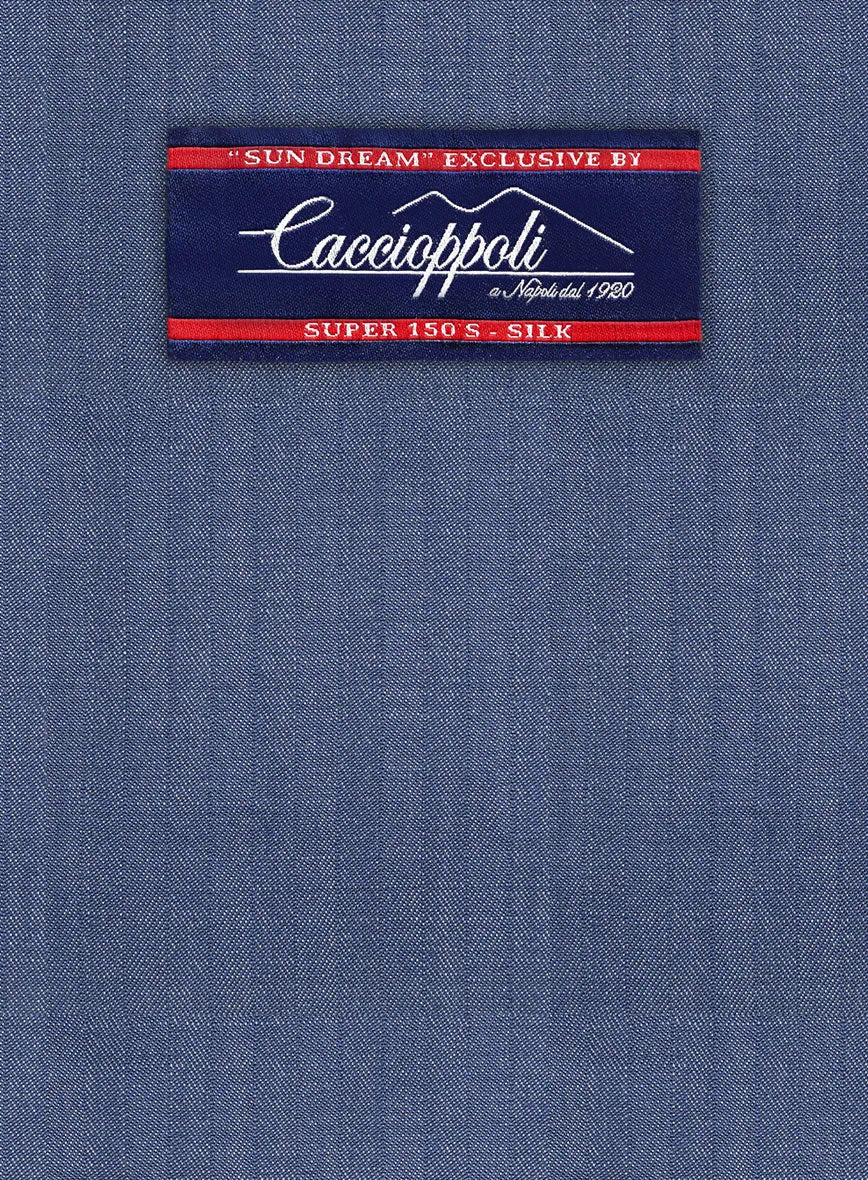 Caccioppoli Sun Dream Angres Dusk Blue Wool Pants