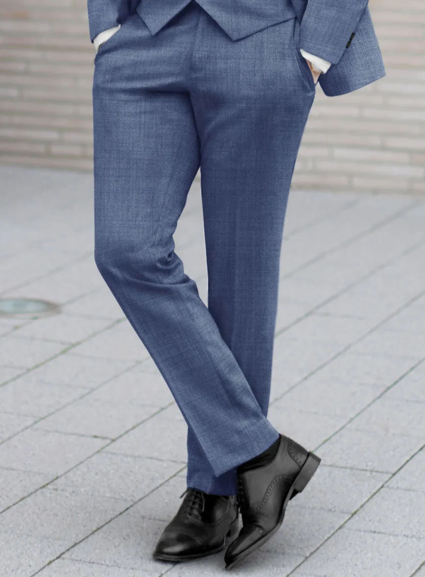 Caccioppoli Sun Dream Angres Dusk Blue Wool Pants
