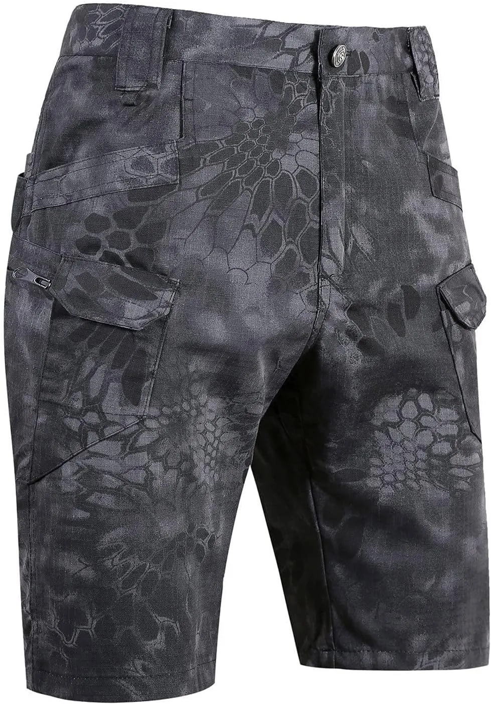 Cargo Shorts for Men Casual Loose Shorts with Pocket Athletic Cotton Linen Woven Elastic Comfy Cargo Pants for Men