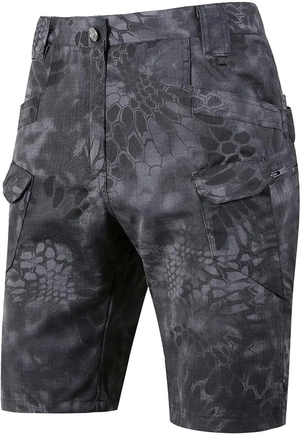 Cargo Shorts for Men Casual Loose Shorts with Pocket Athletic Cotton Linen Woven Elastic Comfy Cargo Pants for Men