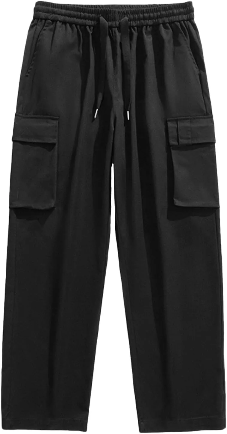Chinos Pants Men Tactical Pajama Hiking Outfits Public Shorts Elastic Waist Basketball Motorcycle Wide Leg Football