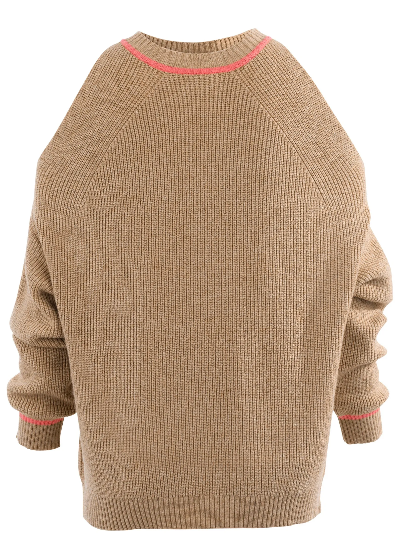 Cold Shoulder Sweater - Camel