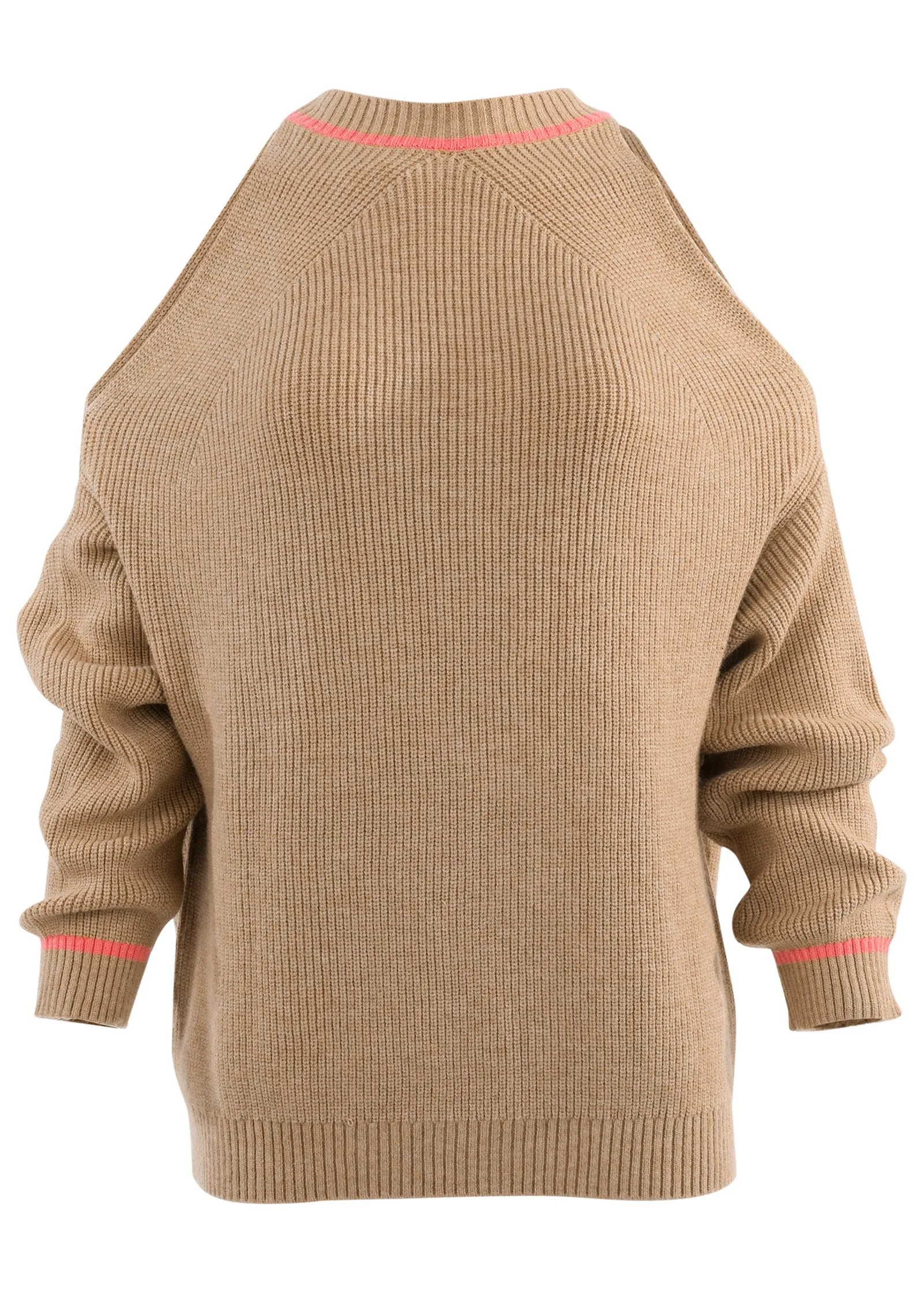 Cold Shoulder Sweater - Camel