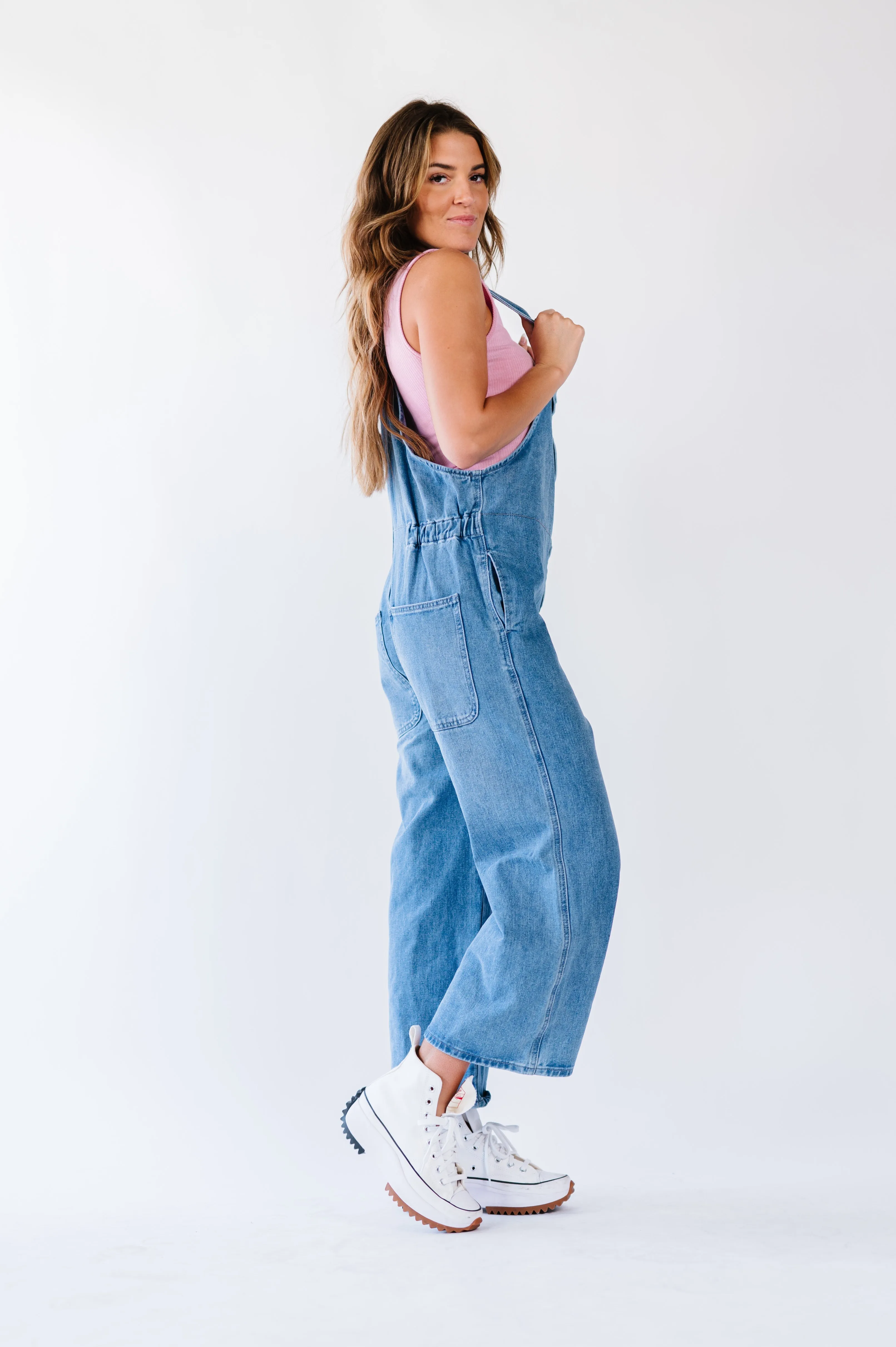 Free as the Wind Wide Leg Overalls