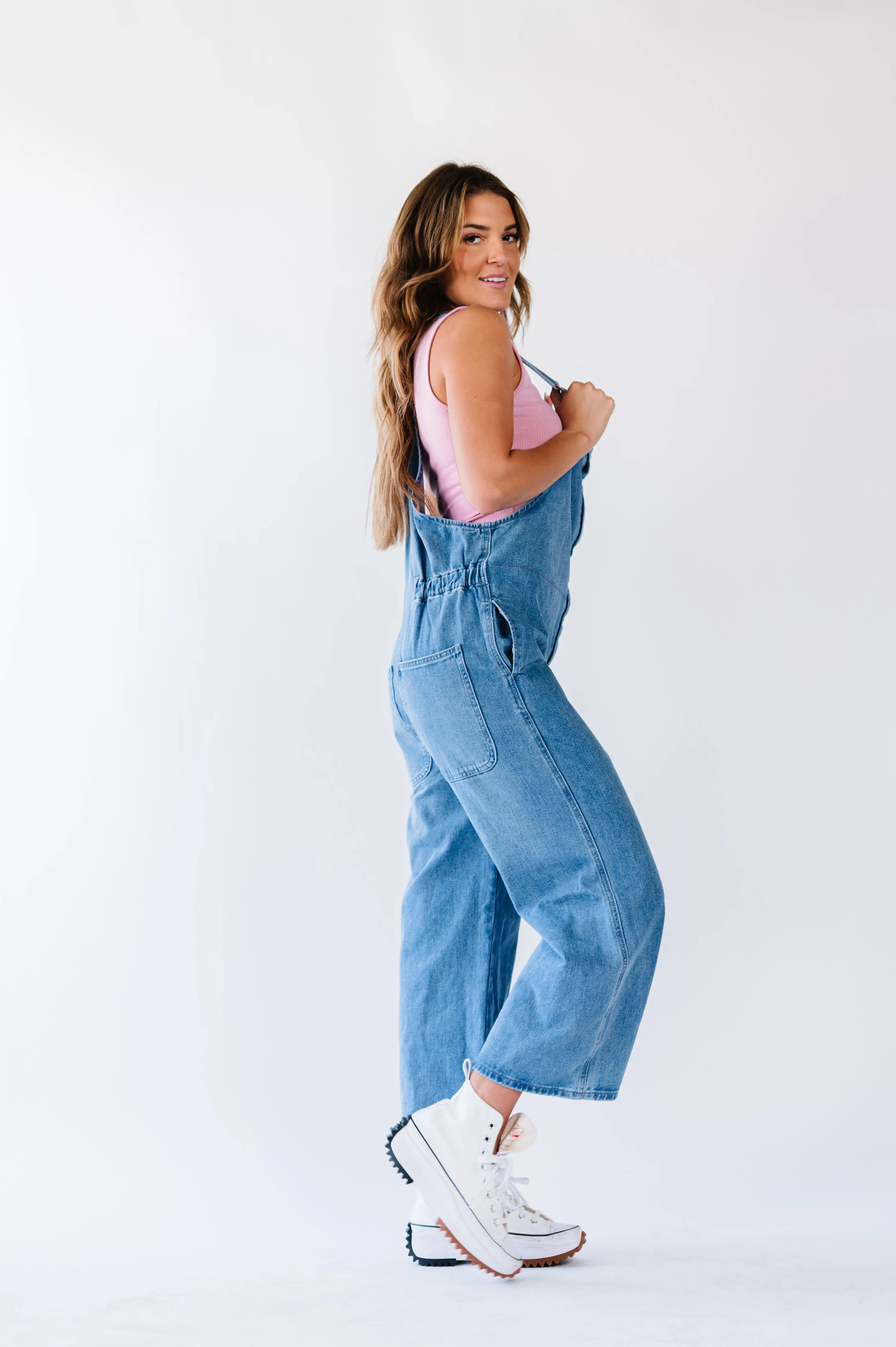 Free as the Wind Wide Leg Overalls