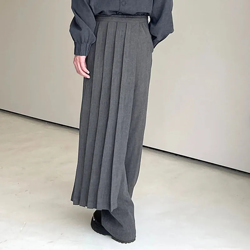 Irregular Detachable Loose Pleated Pants