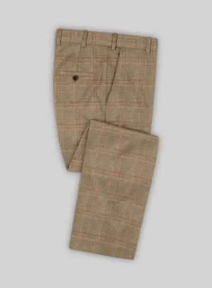 Italian Murano Ocavi Brown Wool Linen Silk Pants