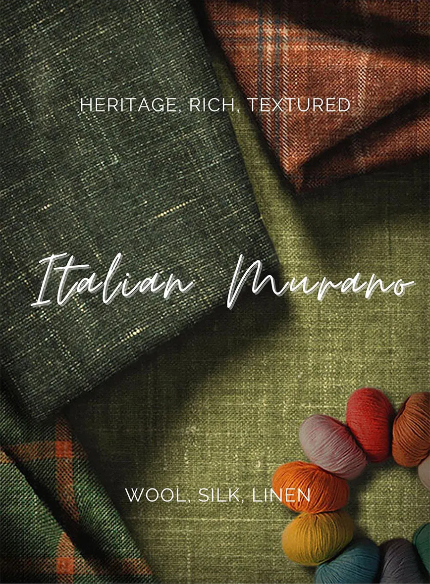 Italian Murano Ocavi Brown Wool Linen Silk Pants