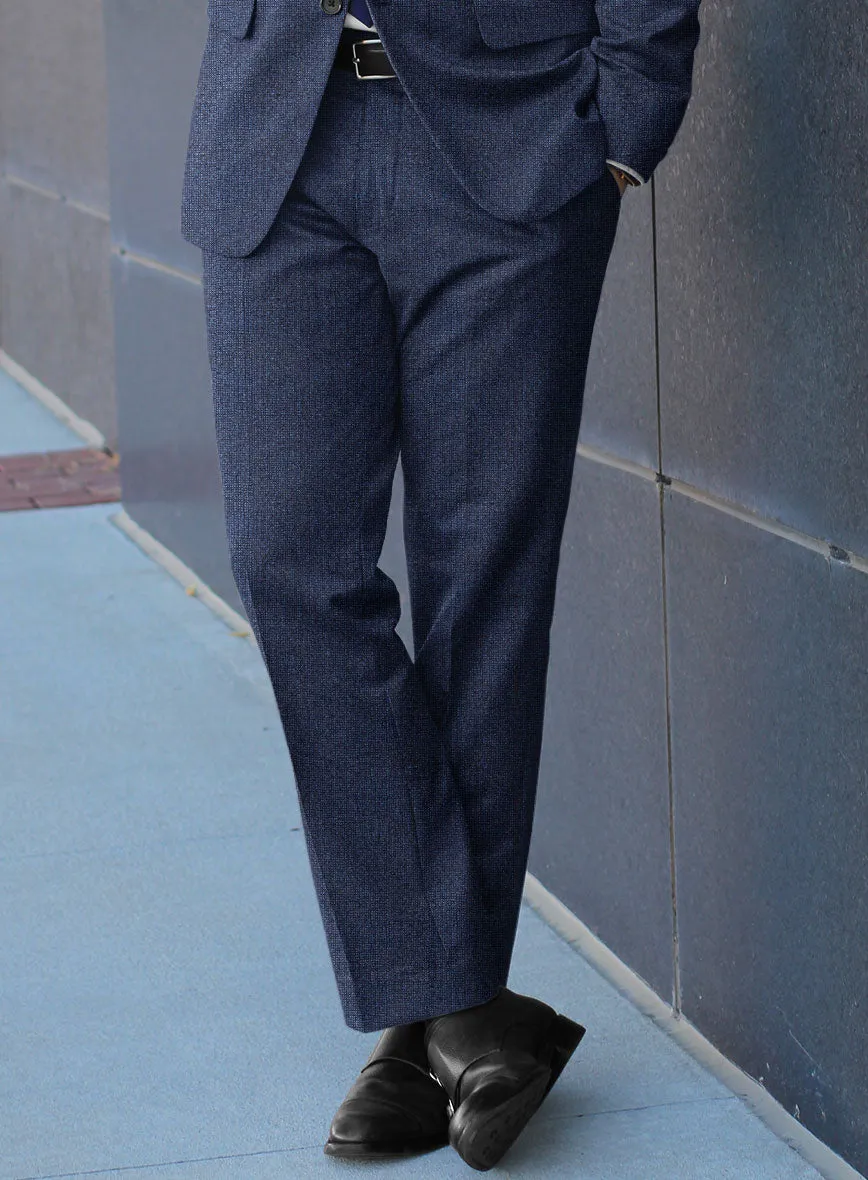 Italian Tavi Blue Nailhead Flannel Pants