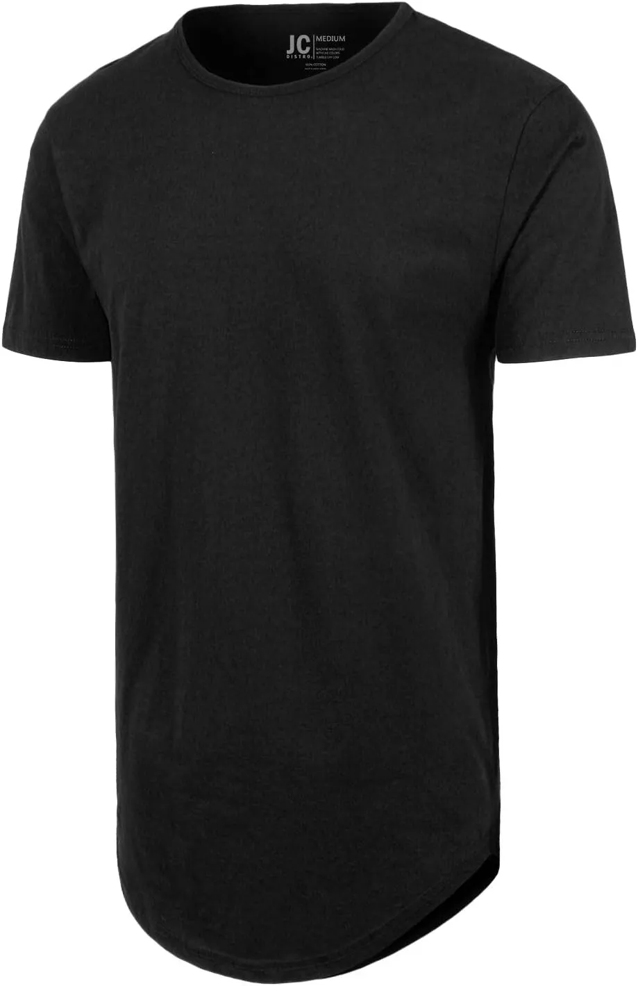 JC DISTRO Mens Hipster Hip Hop Elong Longline Crewneck T-Shirt