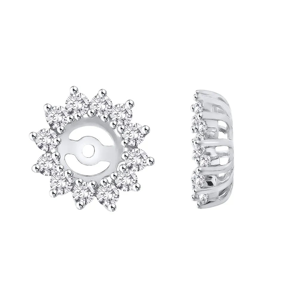 KATARINA Diamond Floral Earring Jackets (1 cttw)