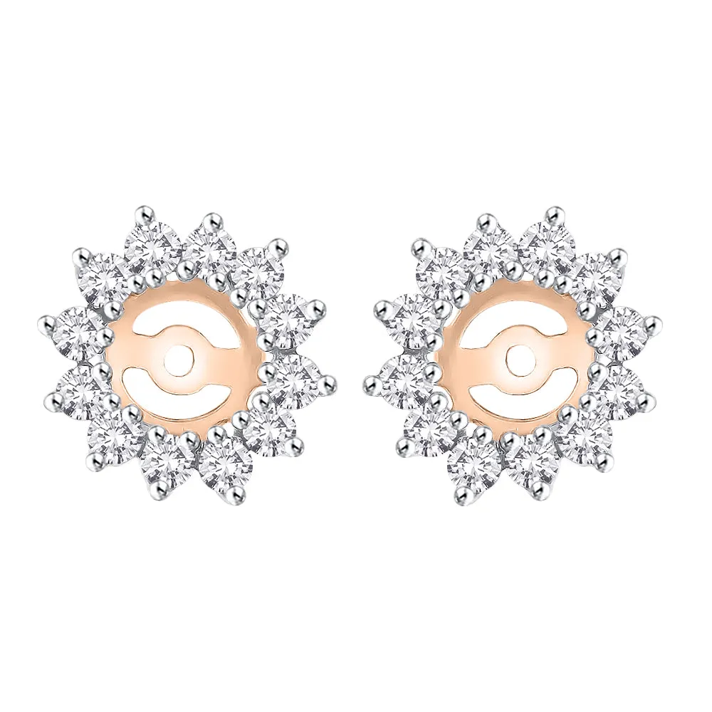 KATARINA Diamond Floral Earring Jackets (1 cttw)