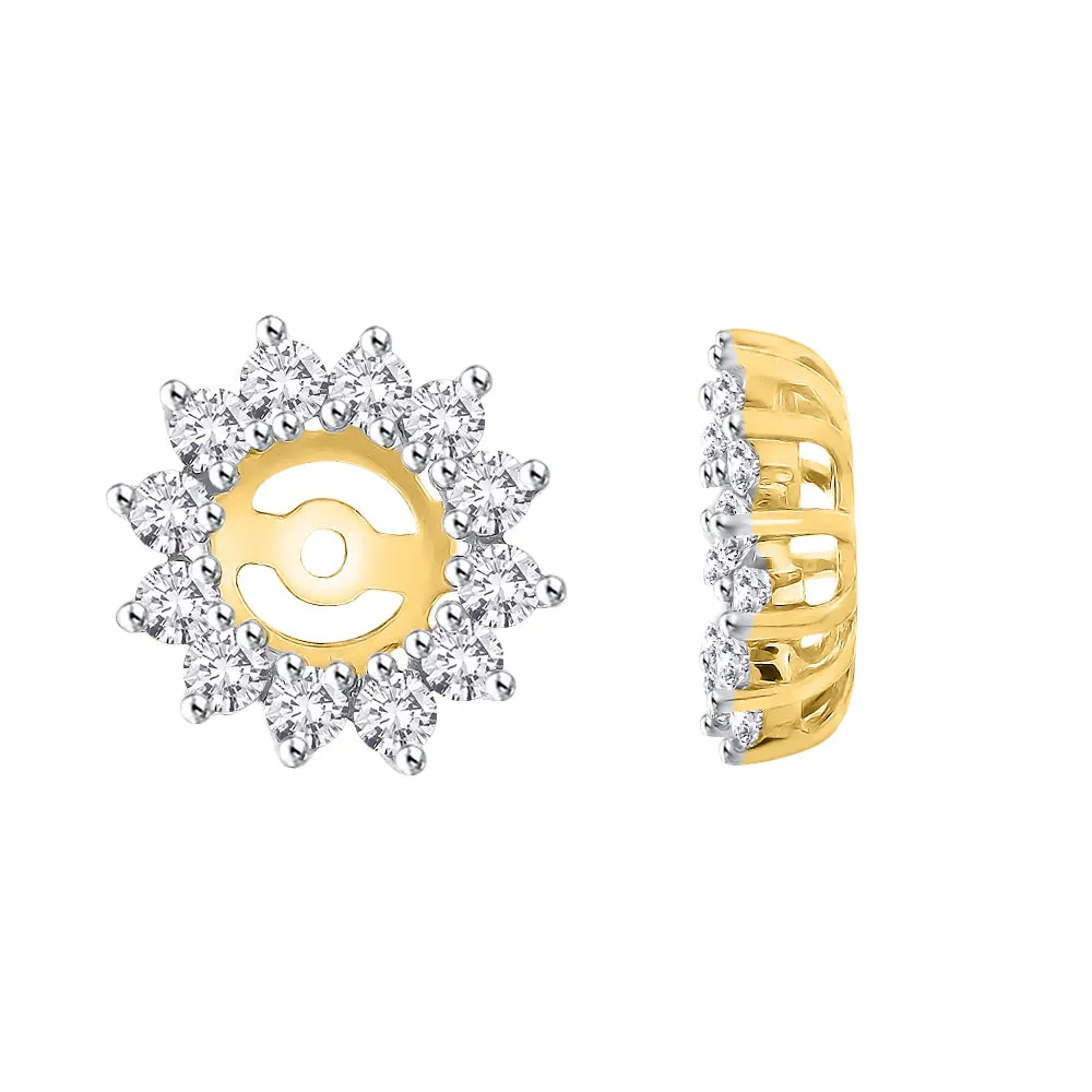 KATARINA Diamond Floral Earring Jackets (1 cttw)
