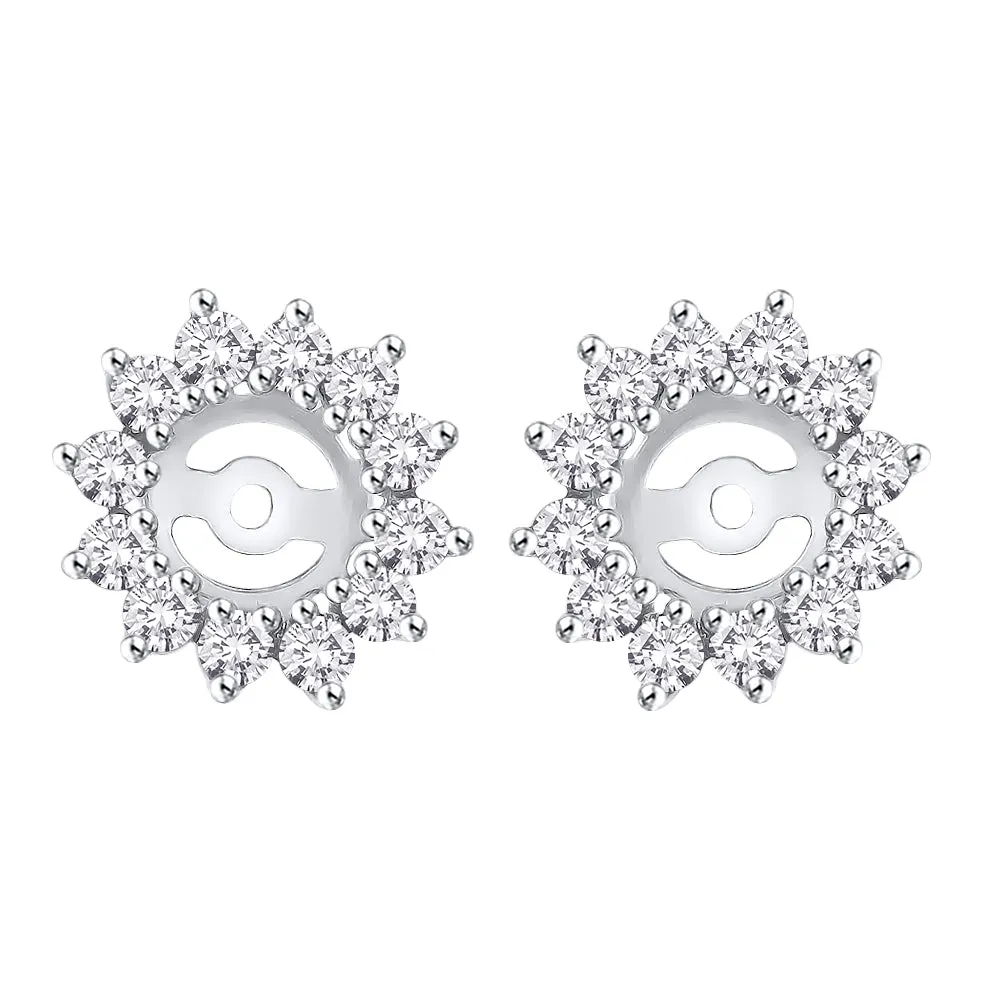 KATARINA Diamond Floral Earring Jackets (1 cttw)
