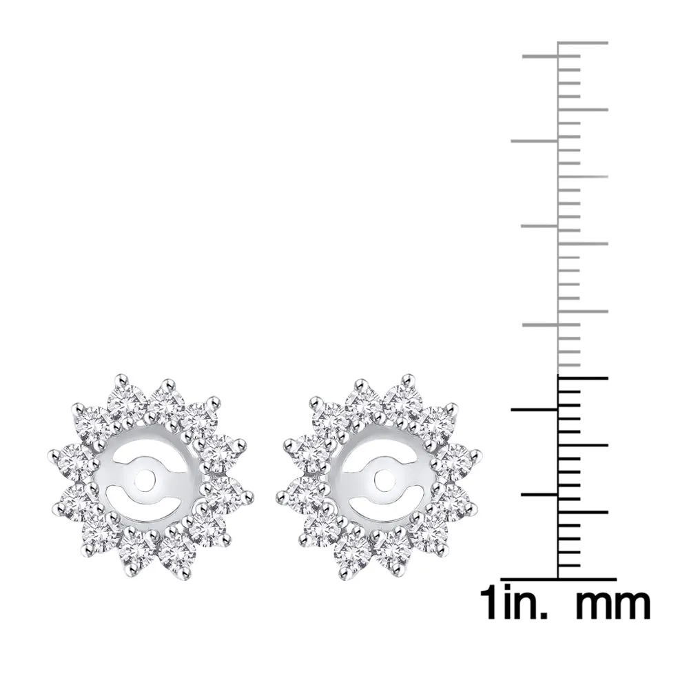 KATARINA Diamond Floral Earring Jackets (1 cttw)