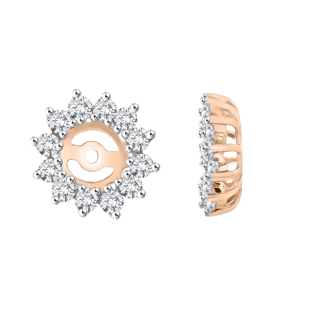 KATARINA Diamond Floral Earring Jackets (1 cttw)