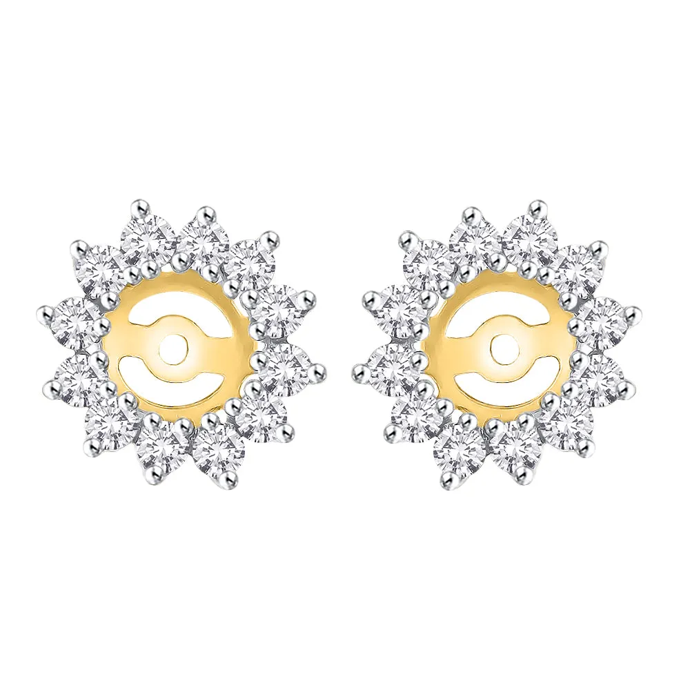 KATARINA Diamond Floral Earring Jackets (1 cttw)