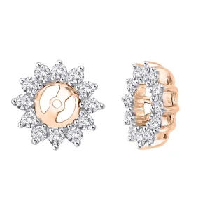 KATARINA Diamond Floral Earring Jackets (1/2 cttw)