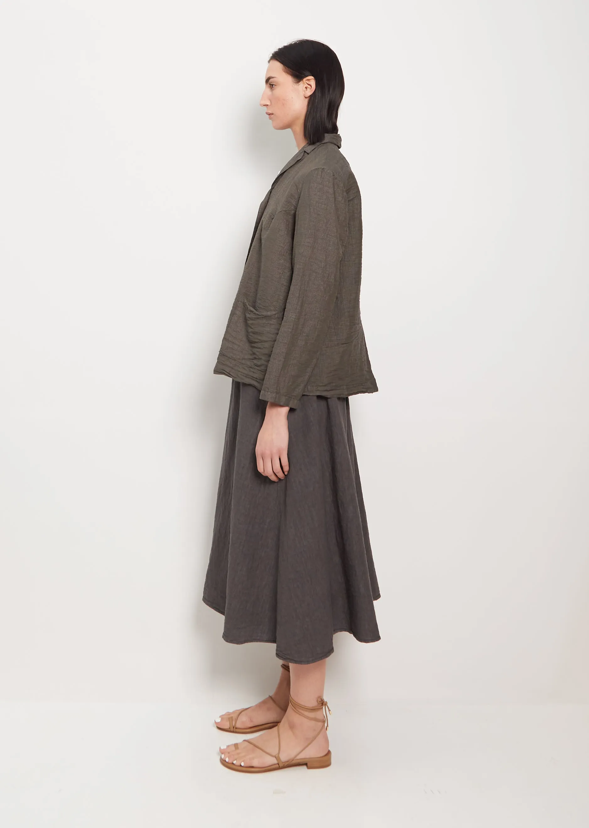Lari Linen Blend Jacket — Asphalt