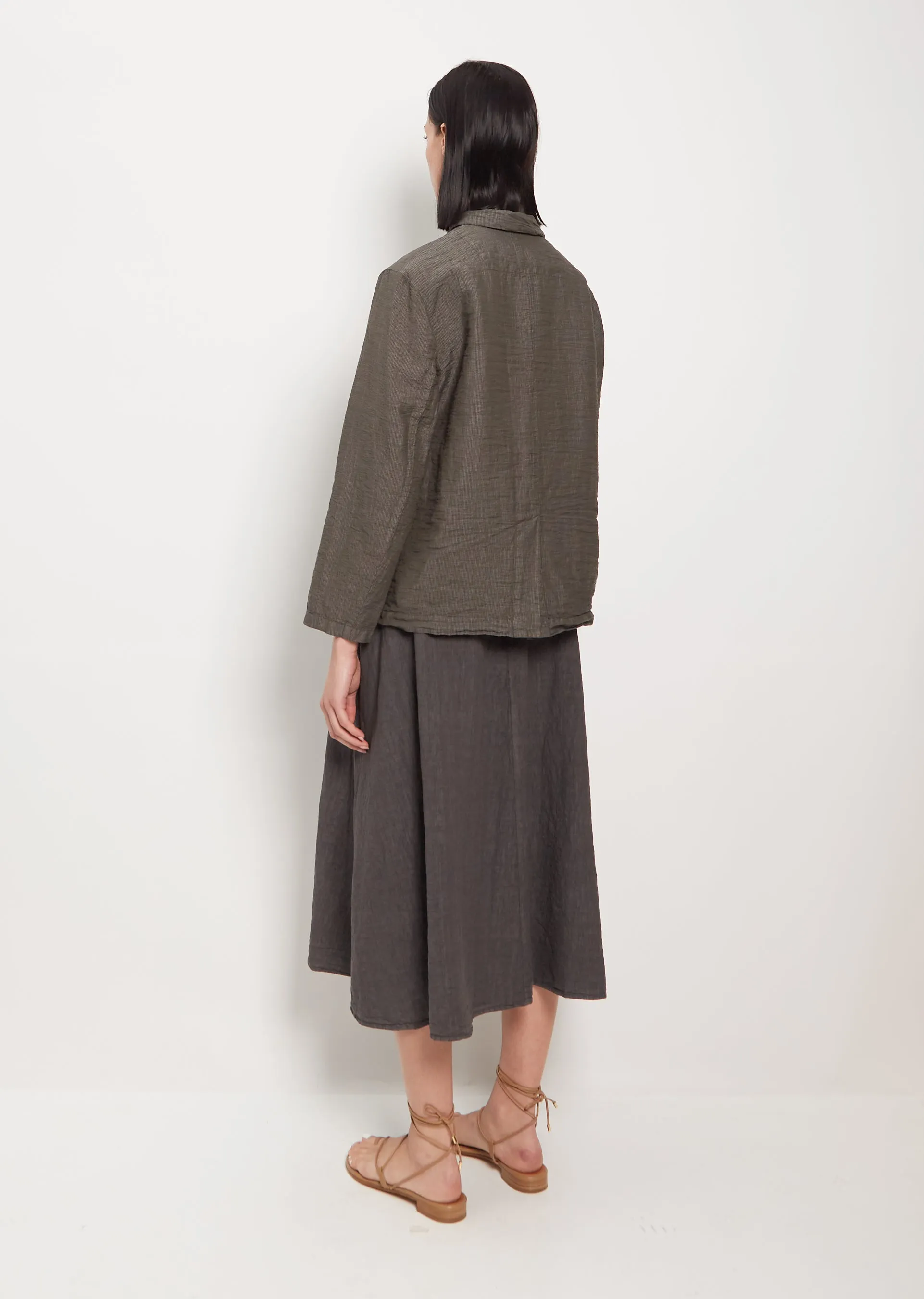 Lari Linen Blend Jacket — Asphalt