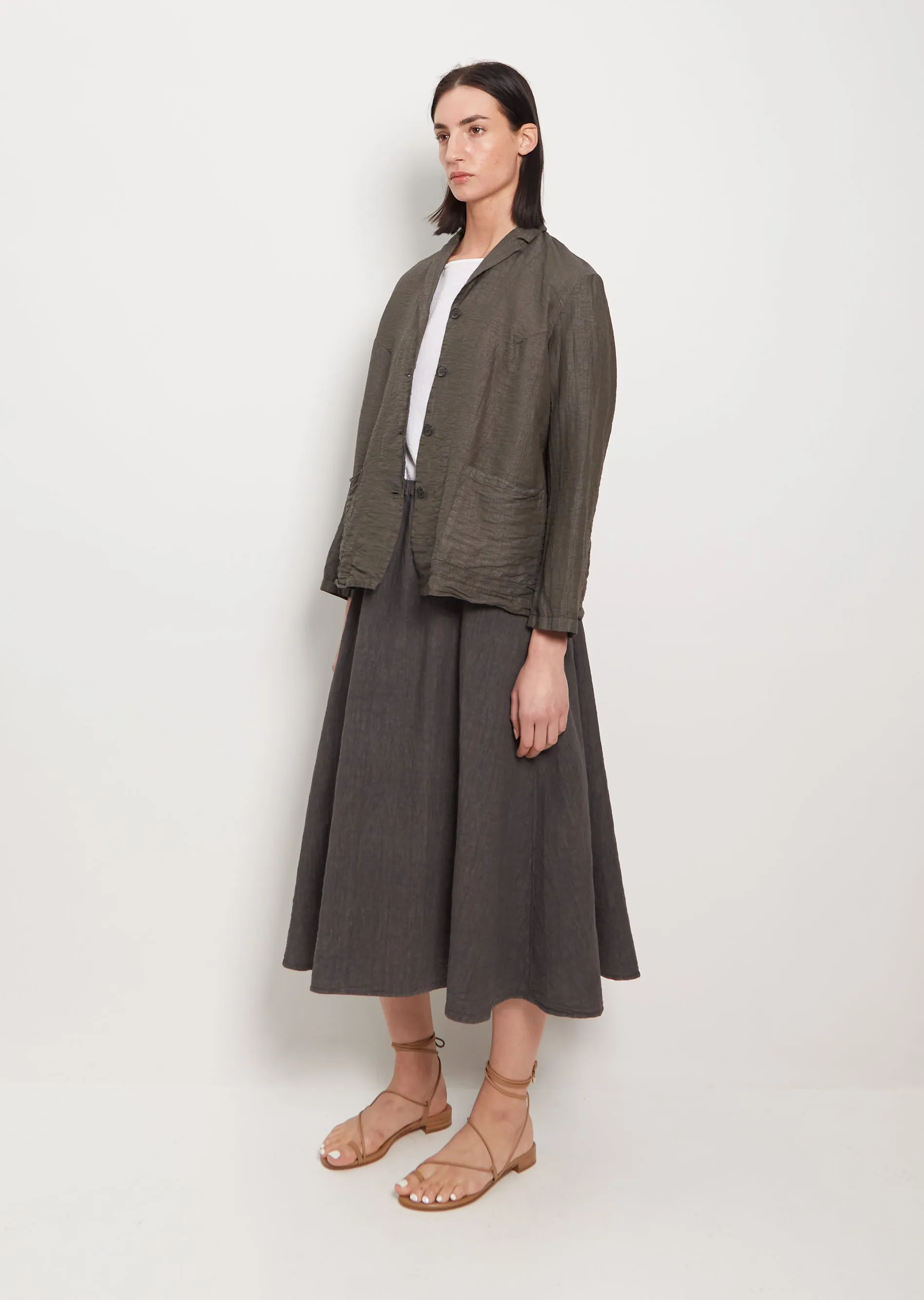 Lari Linen Blend Jacket — Asphalt