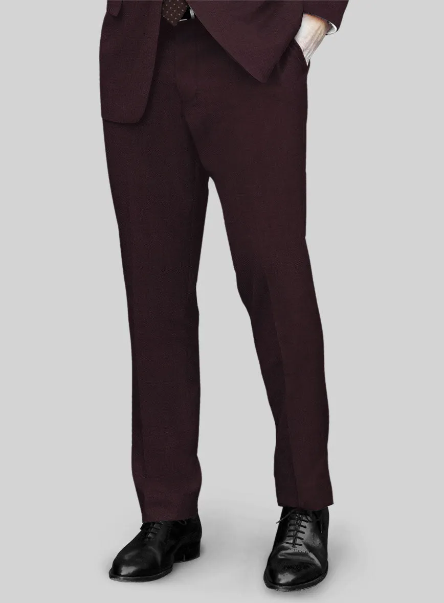 Marco Stretch Dark Wine Wool Pants