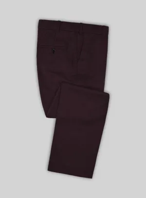 Marco Stretch Dark Wine Wool Pants