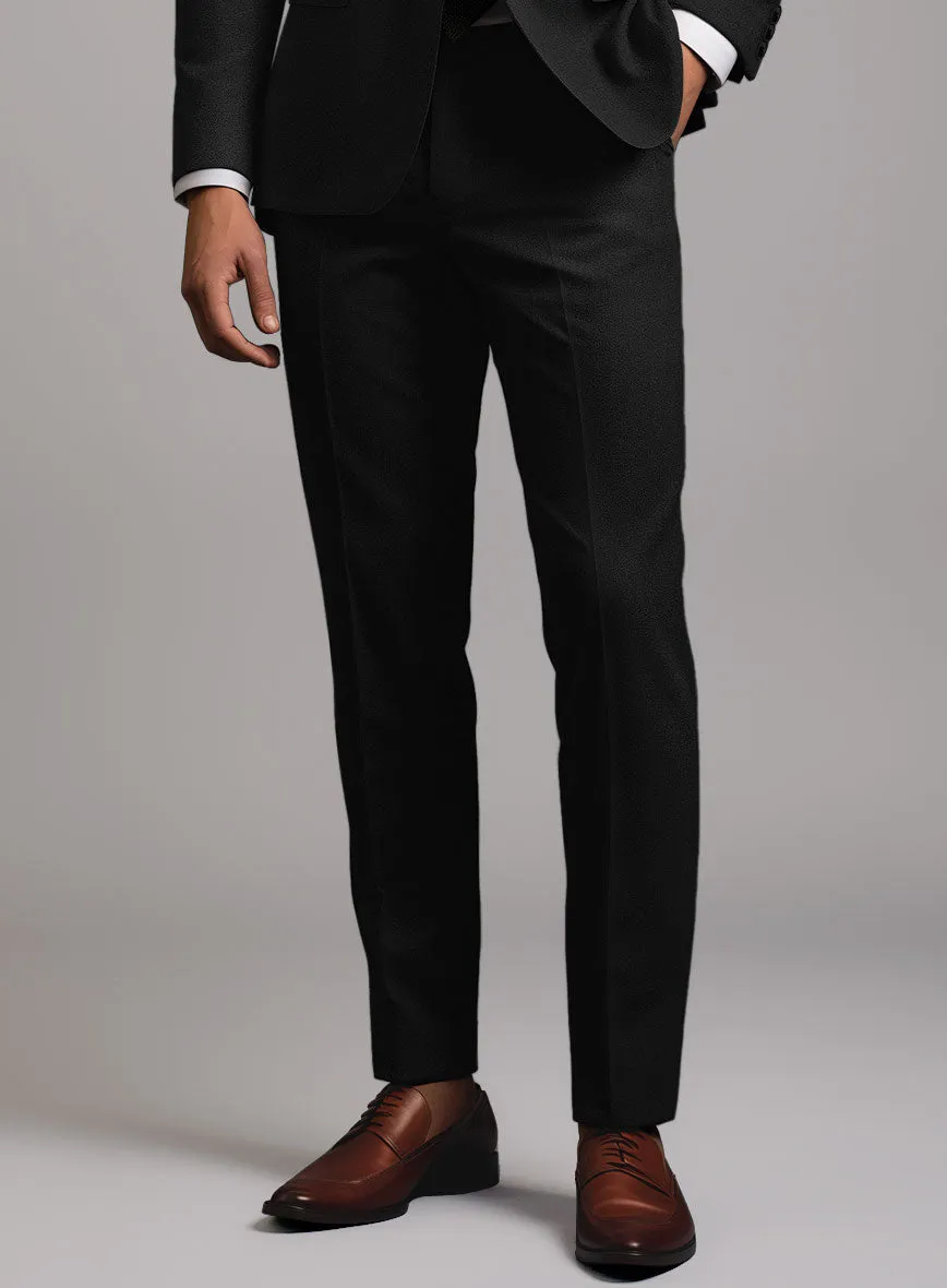 Marco Stretch Deep Black Wool Pants