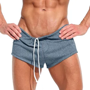 Mens Muscle Fitness Shorts Track Combat Drawstring Sexy Bodybuilding Casual Capris Lightweight Quick Drying Sports Tight Pant