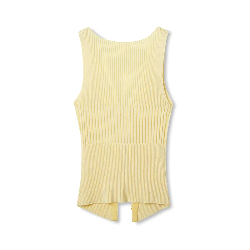 Midsummer Night Wool Knit Vest Top