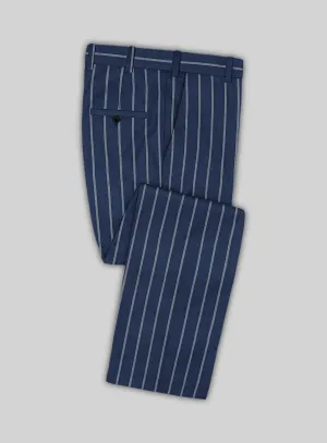 Napolean Zole Stripe Blue Wool Pants