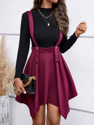 Overall Skirt with Button Detail