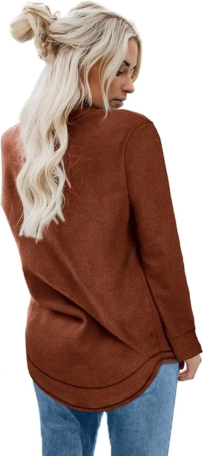 Oversized Sweatshirts for Women Long Sweaters Crewneck Winter