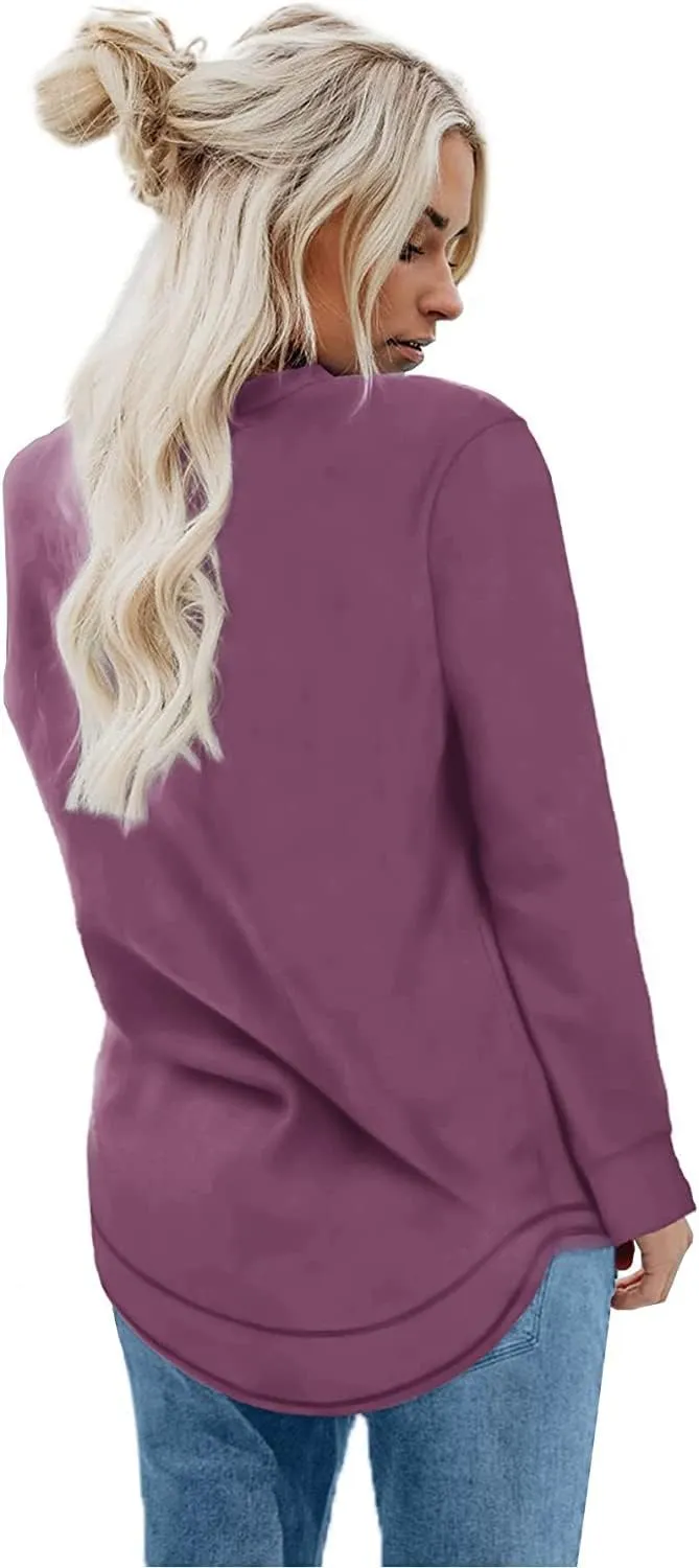 Oversized Sweatshirts for Women Long Sweaters Crewneck Winter