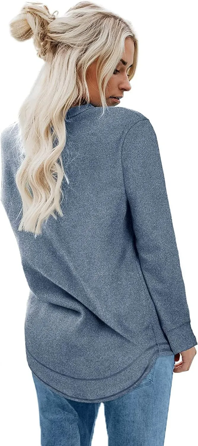 Oversized Sweatshirts for Women Long Sweaters Crewneck Winter