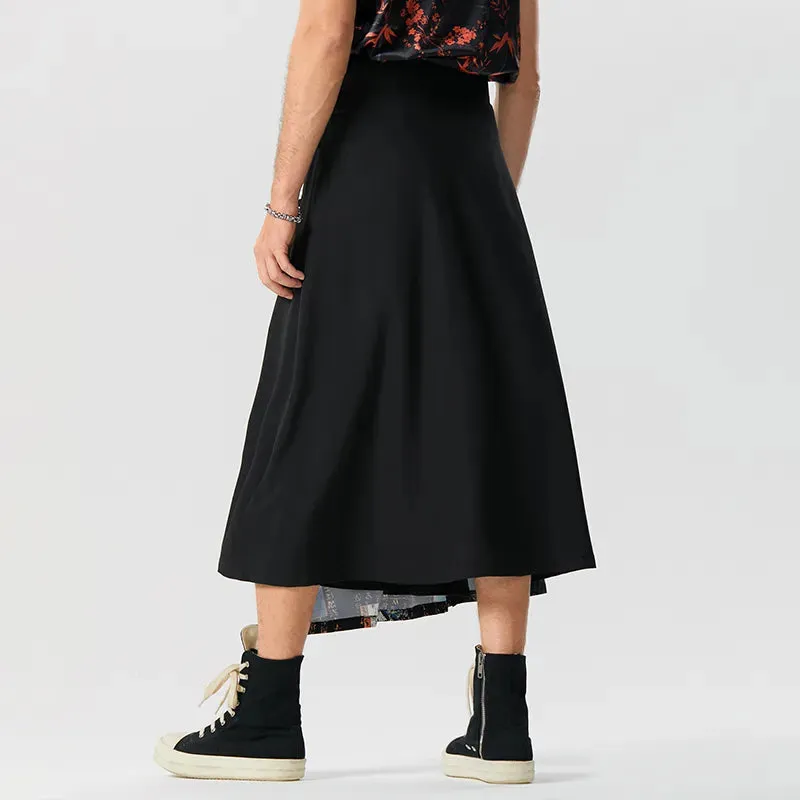 Printed Loose Irregular Skirt