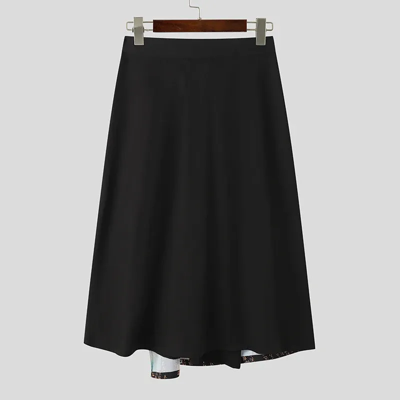 Printed Loose Irregular Skirt