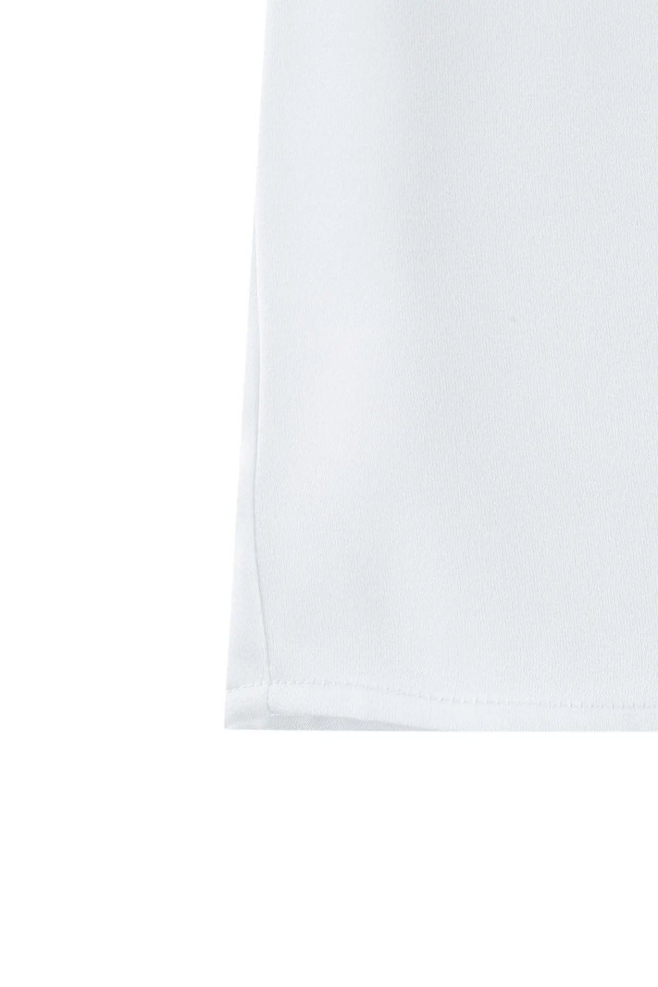 Satin Stand Collar Ruffled Long Sleeves Blouse