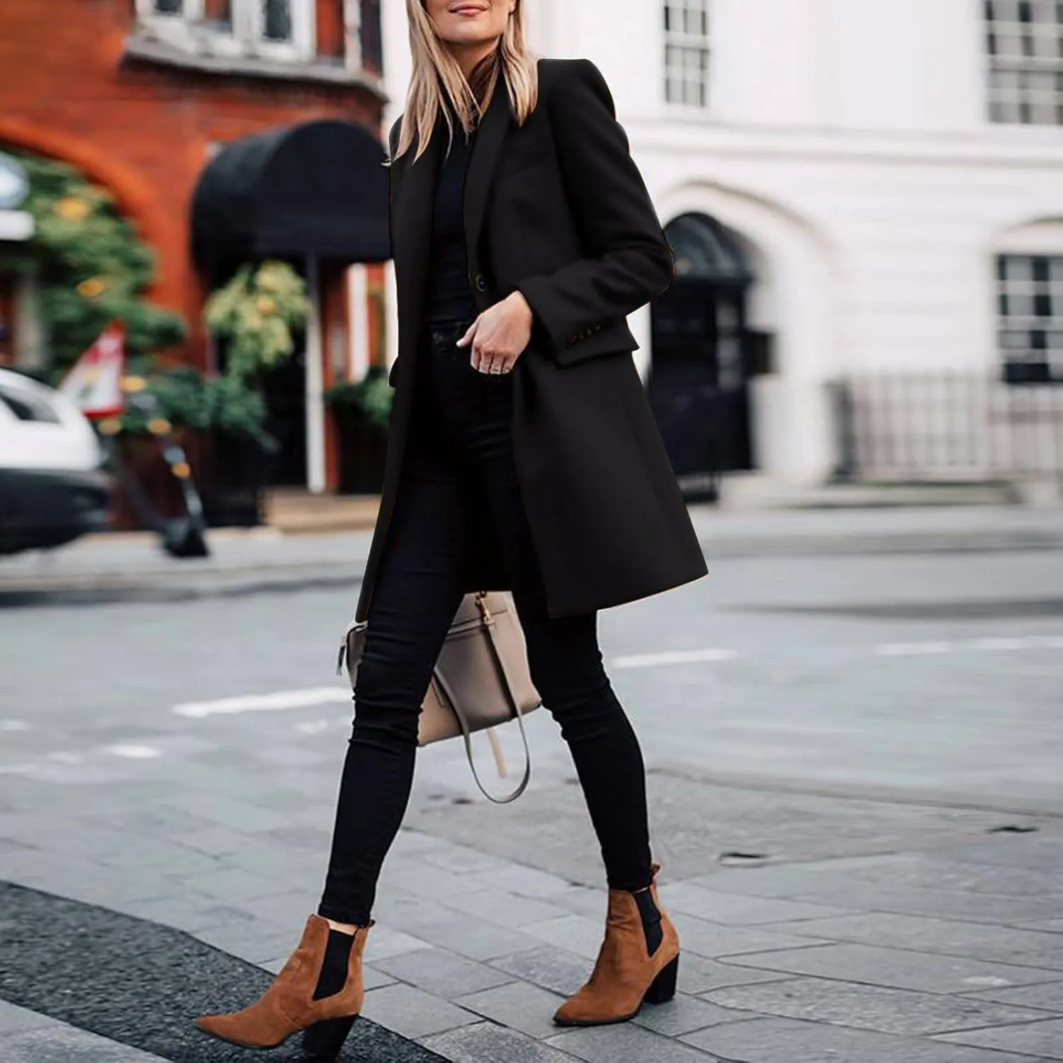 SHAOBGE Long Coat Womens Women Casual Light Weight Thin Jacket Slim Coat Long Sleeve Office Business Long Winter Coat for