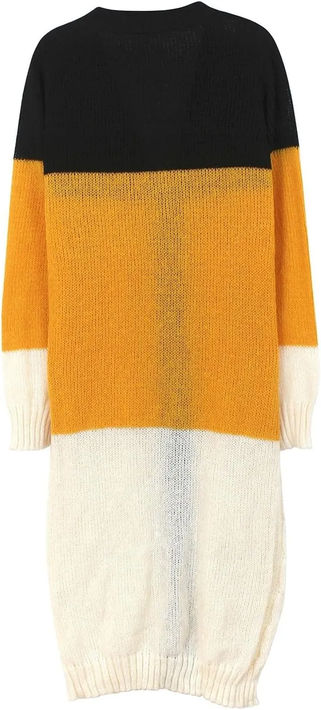 SHAOBGE Winter Clothes For Women Cardigan European And American Solid Color Mid Length Coarse Sweater Sweater