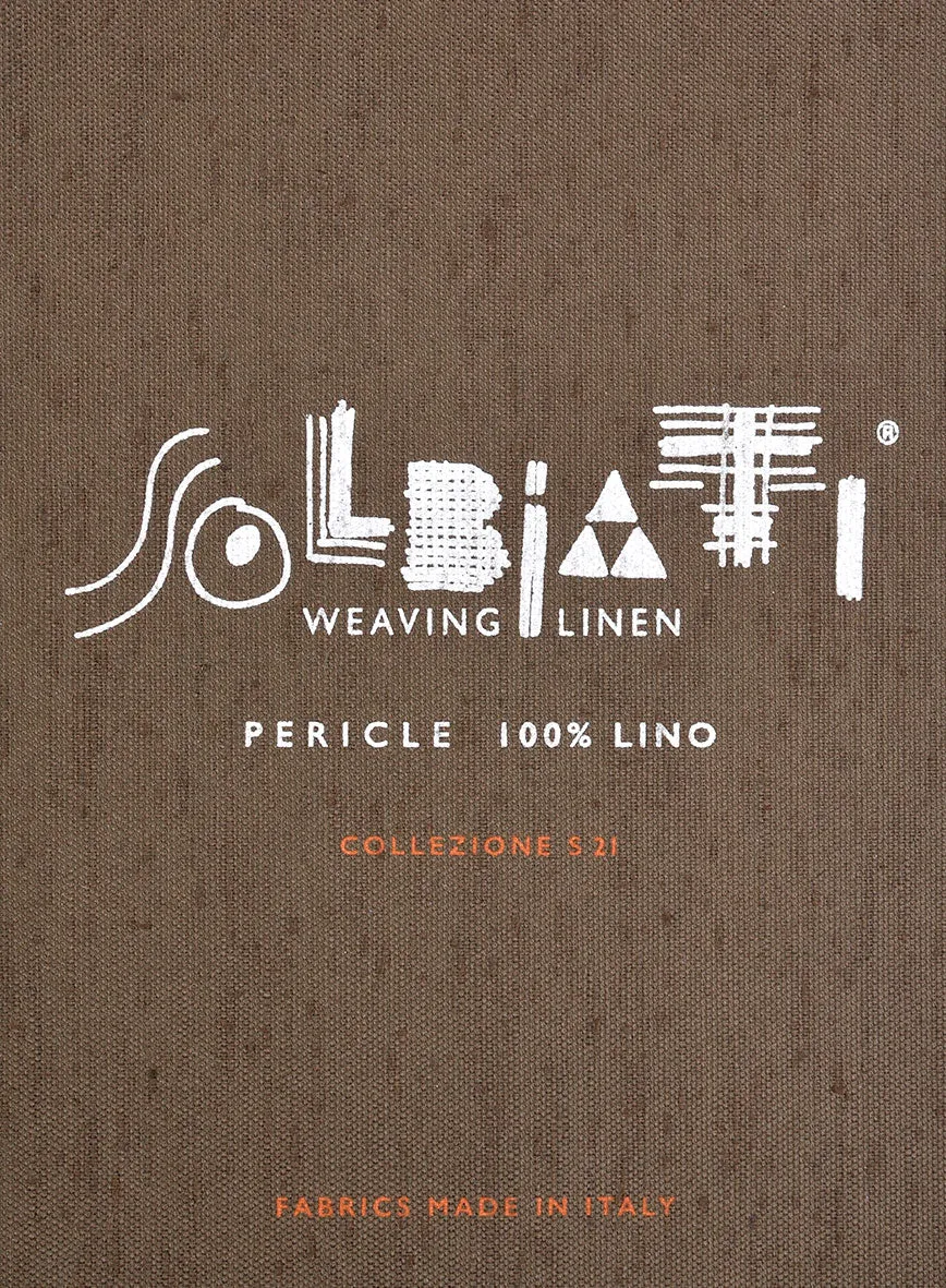 Solbiati Blue Wide Stripe Linen Pants
