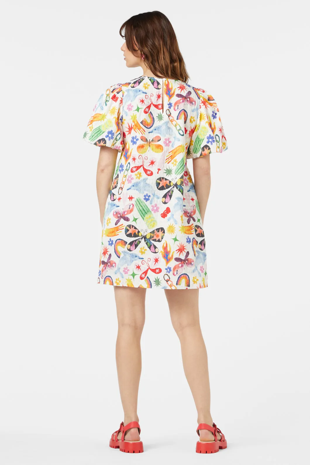 Sticker Collection Smock Dress