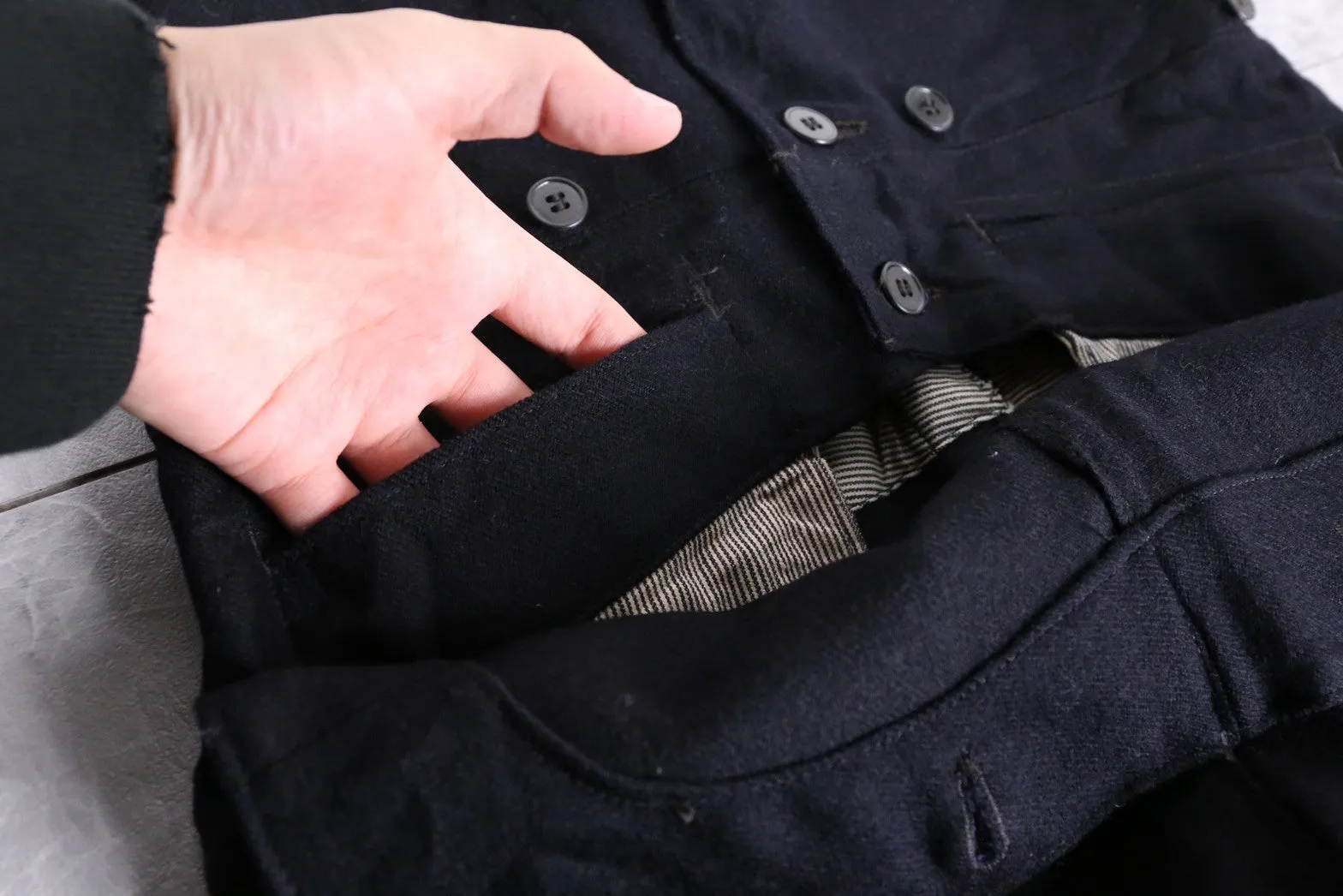 style up navy marine pants