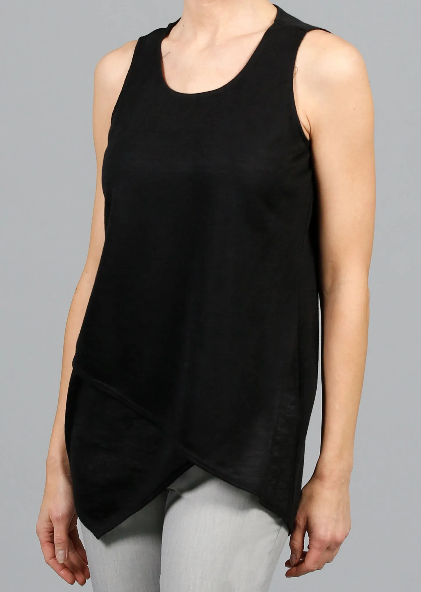 Tops Style 231103 Linen Look Knit Sleeveless