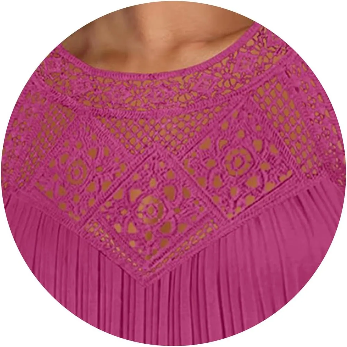 Women's 2025 Lace Hollow Out Halter Mini Dresses Casual Sleeveless Flowy Ruffle Beach Vacation A line Dress