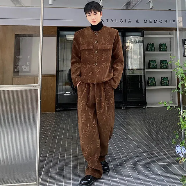 Woolen Thickened Jacket Pants Set